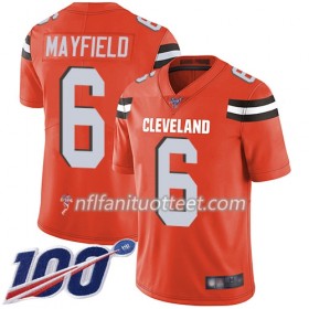 Miesten Cleveland Browns NFL Pelipaita Baker Mayfield 6 Nike Oranssi 100th